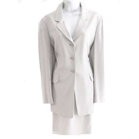Jones New York Jackets & Blazers - Light Silver Gray Jacket and Skirt Set!